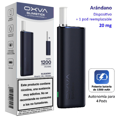 9T. Kit Blue Blueberry 20 mg. «OXVA SlimStick» recargable