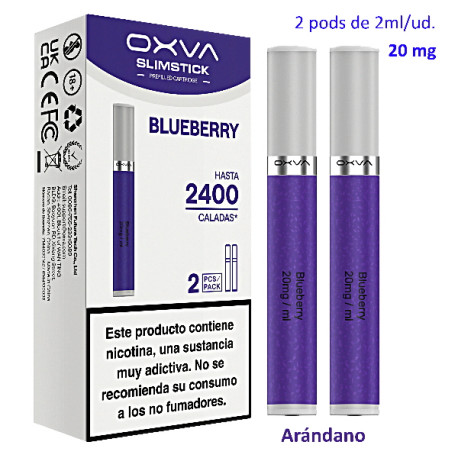 9T. Blueberry 20 mg. 2 pods recarga «OXVA SlimStick»