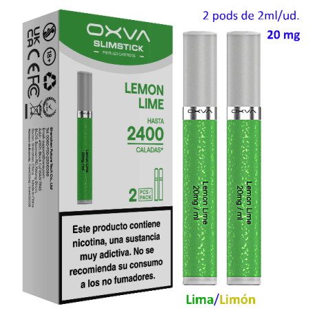 9T. Lemon Lime 20 mg. 2 pods recarga «OXVA SlimStick»