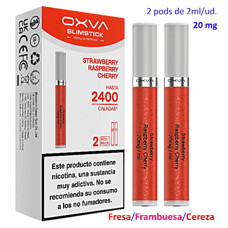 9T. Strawberry Raspberry Cherry 20 mg. 2 pods recarga «OXVA SlimStick»