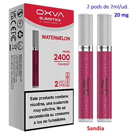 9T. Watermelon 20 mg. 2 pods recarga «OXVA SlimStick»
