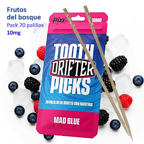 9T. Mad Blue «Drifter» Palillos de dientes con nicotina Pack de 20