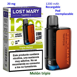 9T. Kit Triple Melon 20 mg. «Lost Mary TAPPO 2» recargable