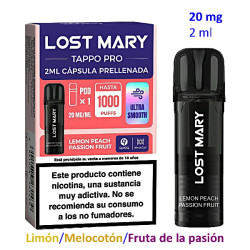 4T. Pod Lemon Peach Passion Fruit 20mg. «Lost Mary TAPPO PRO»