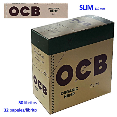 4T. «OCB» Slim Orgánico expositor con 50 libritos de papel de liar