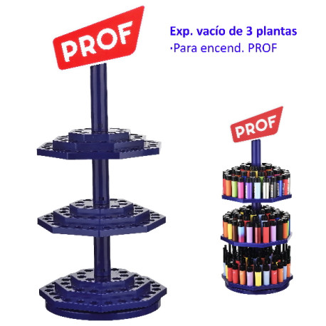 3T. Expositor 3 plantas para encendedores «Prof»