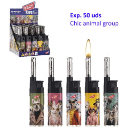 3T. Expositor con 50 encendedores piezo «Prof» Cobia Chic Animal group