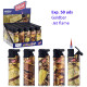 3T. Expositor con 50 encendedores jet flame «Prof» Goldbar