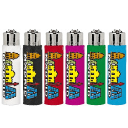 4T. Clipper «MADRID MONUMENTOS CIUDAD» Exp. 30 encendedores con funda