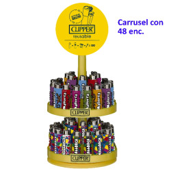 4T. Clipper «MALLORCA TRENCADIS»  Carrusel 48 encendedores funda