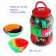 1T. Bote con 100 cuencos de silicona