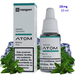 4T. e-liquid Menthol 18 mg. «Hangsen Atom» envase con 10 ml.