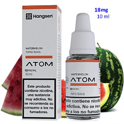 4T. e-liquid Watermelon 18 mg. «Hangsen Atom» envase con 10 ml.