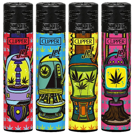 4T. Clipper «WEED ENGINE» Jet flame Expositor con 48 encendedores