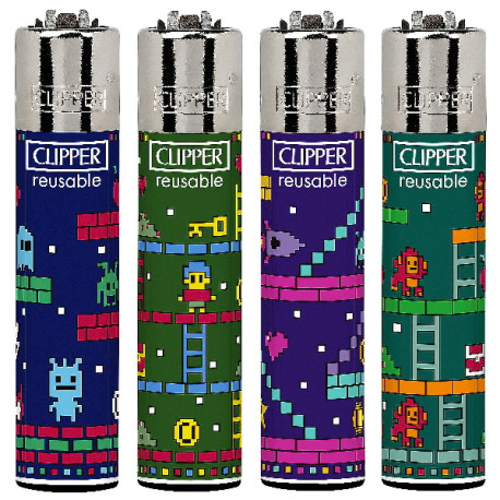 4T. Clipper «INSERT COINS» Exp. 48 encendedores
