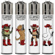 4T. Clipper «COWBOY ANIMALS» Exp. 48 encendedores
