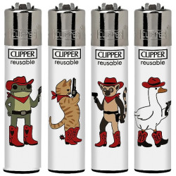 4T. Clipper «COWBOY ANIMALS» Exp. 48 encendedores