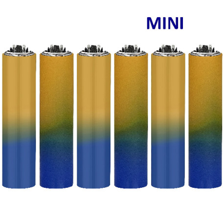 4T. Mini Clipper «GLOW GRADIENT» Exp. 30 encendedores con funda metal
