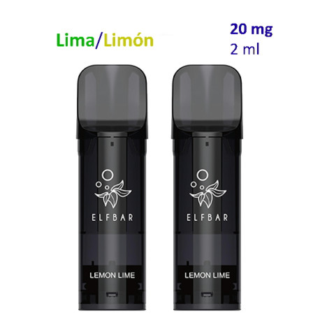 9T. Lemon Lime 20 mg. 2 pods recarga  «Elfbar ELFA PRO V2»