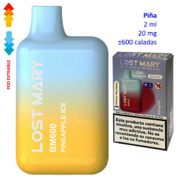 4T. Pineapple Ice 20 mg. «Lost Mary BM600» prefilled pod Vaper desechable