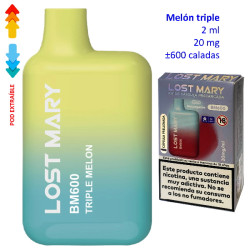4T. Triple Melon 20 mg. «Lost Mary BM600» prefilled pod Vaper desechable