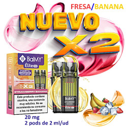 4T. Strawberry Banana 20 mg. «BALMY ÉLITE PRO» 2 Pod recarga