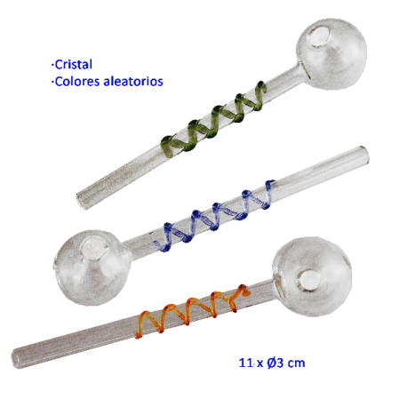 1T. 14 cm Pipa de cristal