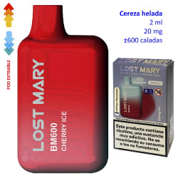 4T. Cherry Ice 20 mg. «Lost Mary BM600» prefilled pod Vaper desechable