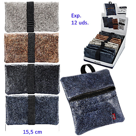 3T. Expositor con 12 bolsas para picadura de tabaco «Champ» Leath