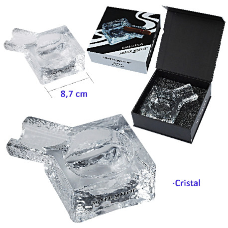 3T. Cenicero de cristal «Silver Match» luxury