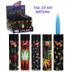 3T. Expositor con 25 encendedores jetflame «Prof» Rasta