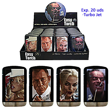 3T. Expositor 20 encend. turbo jet «Easy Torch» Serie 1 Movie