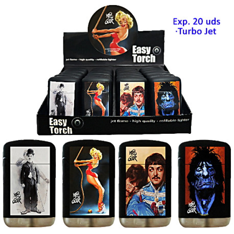 3T. Expositor 20 encend. turbo jet «Easy Torch» Serie 5 Mix