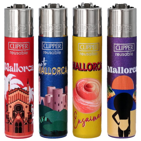 4T. Clipper «MALLORCA METALLIC 5» Exp. 48 encendedores