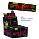 4T. «Raw» Black conoisseur Ks Slim + tips Expositor con 24 libritos con 32 hojas papel