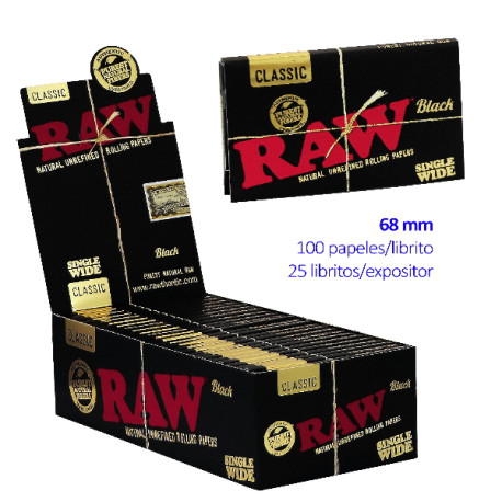 4T. «Raw» Black SW dbl Expositor con 25 libritos con 100 hojas papel