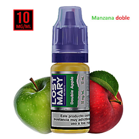 6T. 10 mg. Double Apple «LOST MARY» Sales de nicotina 10 ml.