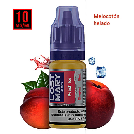 6T. 10 mg. Peach Ice «MARYLIQ» Sales de nicotina 10 ml.