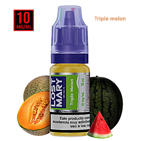 6T. 10 mg. Triple Melon «MARYLIQ» Sales de nicotina 10 ml.