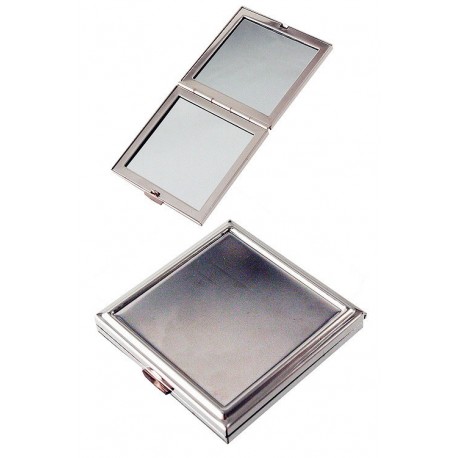 1T. Square metal pocket mirror