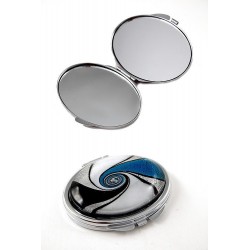 1T. White Oval Pocket Mirror Fc004A
