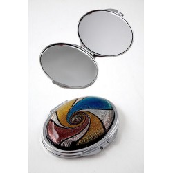 1T. Yellow Oval Pocket Mirror Fc004B