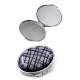 1T. Brown Lines Oval Pocket Mirror Fc004E